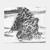 Cheetah Portrait Fleece Deken (Voorkant (Horizontaal))