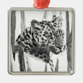 Cheetah Portrait Metalen Ornament (Voorkant)