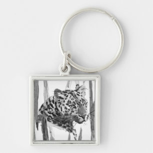 Cheetah Portrait Sleutelhanger