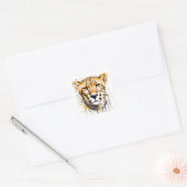 Cheetah Portrait Vierkante Sticker (Envelop)