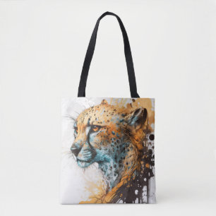 Cheetah Portret Dier Schilderen Wildlife Outdoor Draagtas