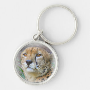 Cheetah portret sleutelhanger