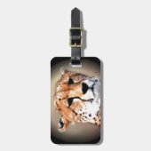 Cheetah Portret van Volle Maan: Natuur's Grace Bagagelabel (Voorkant verticaal)