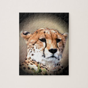Cheetah Portret van Volle Maan: Natuur's Grace Legpuzzel