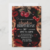 Cheetah print birthday invitation (Devant)