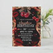Cheetah print birthday invitation (Debout devant)