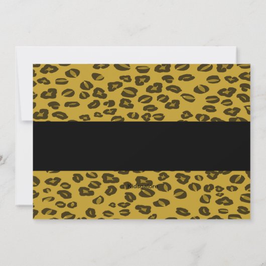 Cheetah Print Birthday Uitnodiging (Achterkant)