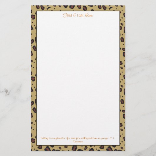 Cheetah Print Briefpapier (Voorkant)