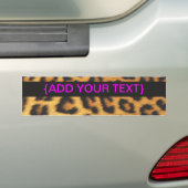 Cheetah Print Bumpersticker (Op auto)