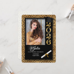Cheetah Print Class of 2023 Graduation Invitation