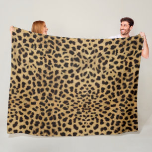 Cheetah Print Fleece Deken