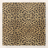 Cheetah Print Glazen Onderzetter (Voorkant)