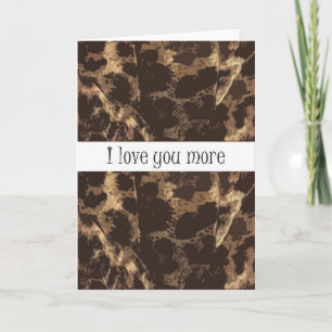 Cheetah print ik hou meer van je kaart