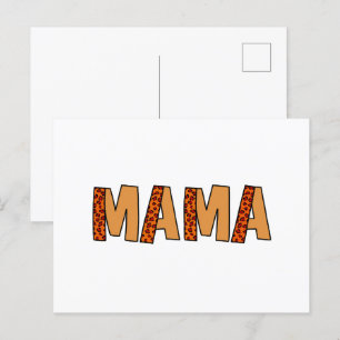 Cheetah Print Leopard mama Briefkaart