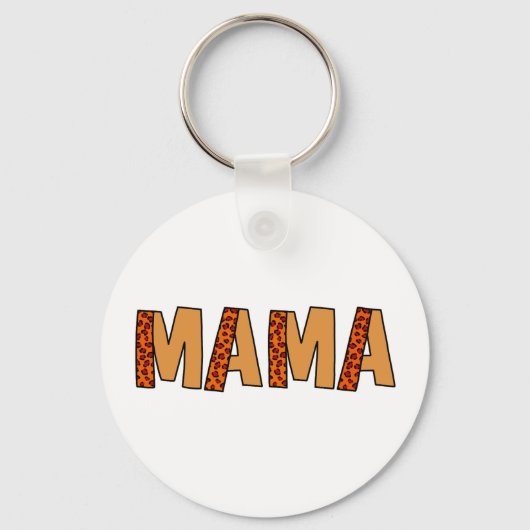 Cheetah Print Leopard mama Sleutelhanger (Voorkant)