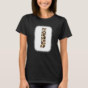 Cheetah Print Letter J Initiaal Letter J Leopard B T-shirt