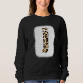 Cheetah Print Letter J Initiaal Letter J Leopard B Trui (Voorkant)