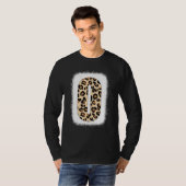 Cheetah Print Letter of Initiaal Letter of Leopard T-shirt (Voorkant volledig)