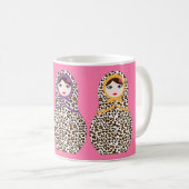 Cheetah Print Matryoshka Café Mug (Devant droit)