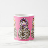 Cheetah Print Matryoshka Café Mug (Centre)