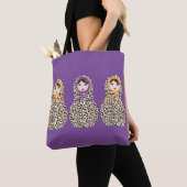 Cheetah Print Matryoshka Canvas tas (Dichtbij)