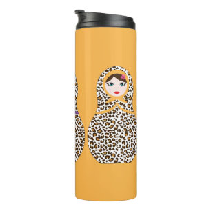 Cheetah Print Matryoshka Thermal Tumbler Thermosbeker