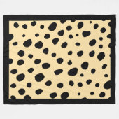 Cheetah Print Patroon Fleece Deken (Voorkant (Horizontaal))
