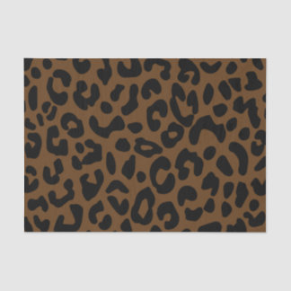 Cheetah Print Pattern Black Brown Tissuepapier