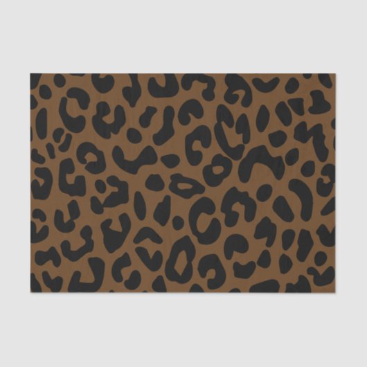 Cheetah Print Pattern Black Brown Tissuepapier (Voorkant)