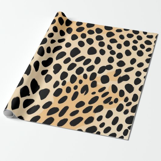 Cheetah Print Pattern Cadeaupapier (Uitgerold)