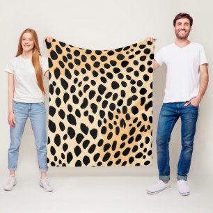 Cheetah Print Pattern Fleece Deken