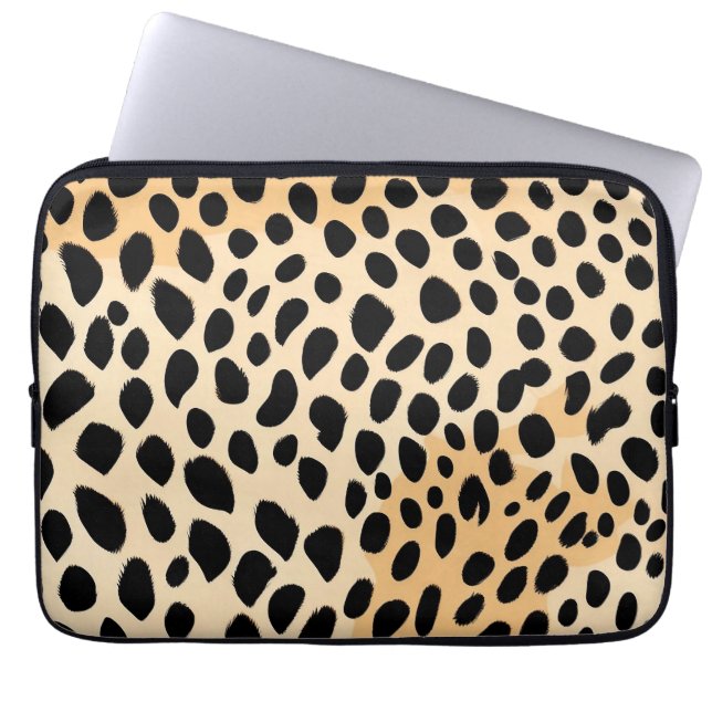 Cheetah Print Pattern Laptop Sleeve (Voorkant)