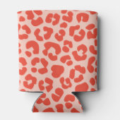 Cheetah Print Pattern Red Blikjeskoeler (Achterkant)