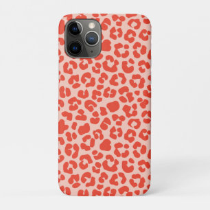 Cheetah Print Pattern Red iPhone 11 Pro Hoesje