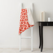 Cheetah Print Pattern Red Sherpa Deken (In situ)