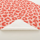 Cheetah Print Pattern Red Sherpa Deken (3/4)