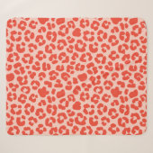 Cheetah Print Pattern Red Sherpa Deken (Voorkant (horizontaal))