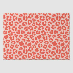 Cheetah Print Pattern Red Tissuepapier