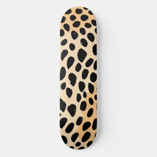 Cheetah Print Pattern Skateboard (Voorkant)