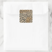 Cheetah Print Pattern Vierkante Sticker (Tas)