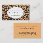 Cheetah Print (sinaasappel) Visitekaartje (Voorkant / Achterkant)