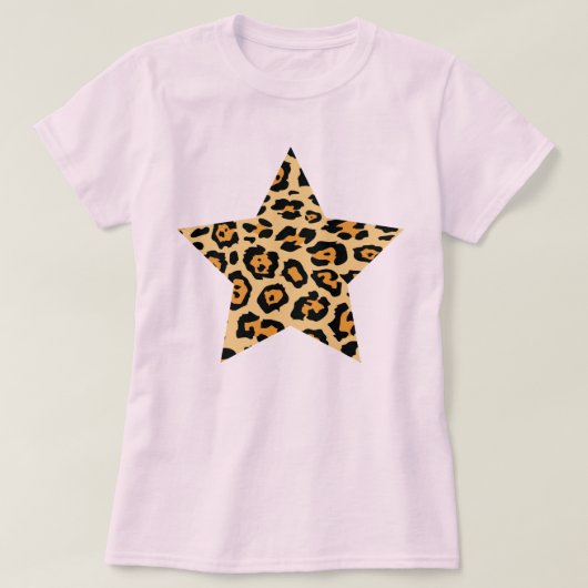 Cheetah Print Star T-shirt (Design voorkant)