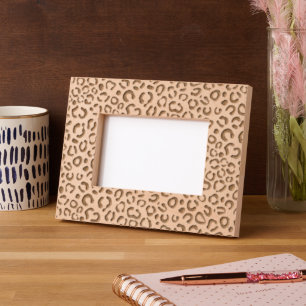Cheetah Print Trendy Modern Schattige Girly Elegan Gegraveerde Lijstjes