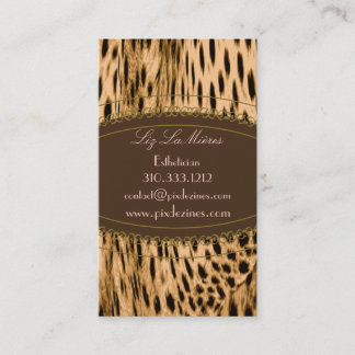 Cheetah print visitekaartjes