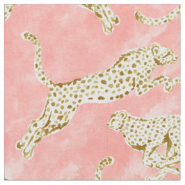 CHEETAH PROWL Blush Gold Cheetahs Stof