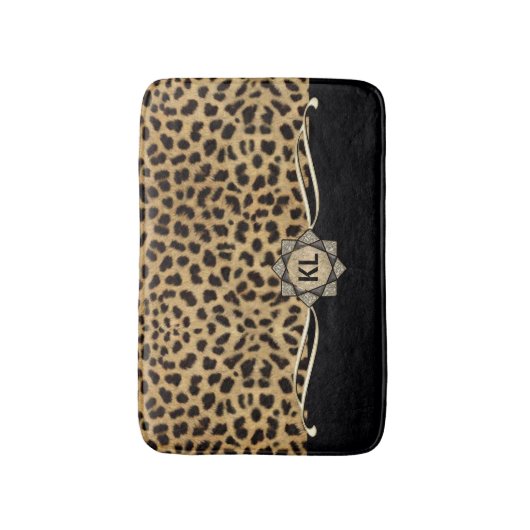 Cheetah Rosette Monogram CRMX Badmat (Voorkant Verticaal)