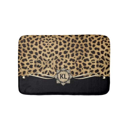 Cheetah Rosette Monogram CRMX Badmat (Voorkant)