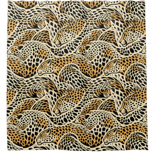 Cheetah Royal Beige Art Motif rideau de douche (Devant)