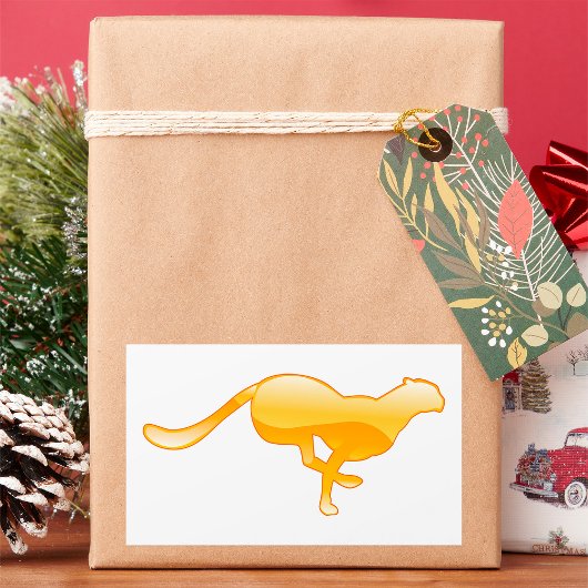 Cheetah Running Rechthoekige Sticker