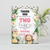 Cheetah Safari deux Cartes de remerciements d'anni (Debout devant)